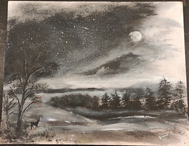 Jenny, Moonlight in the countryside, acrylic.jpg